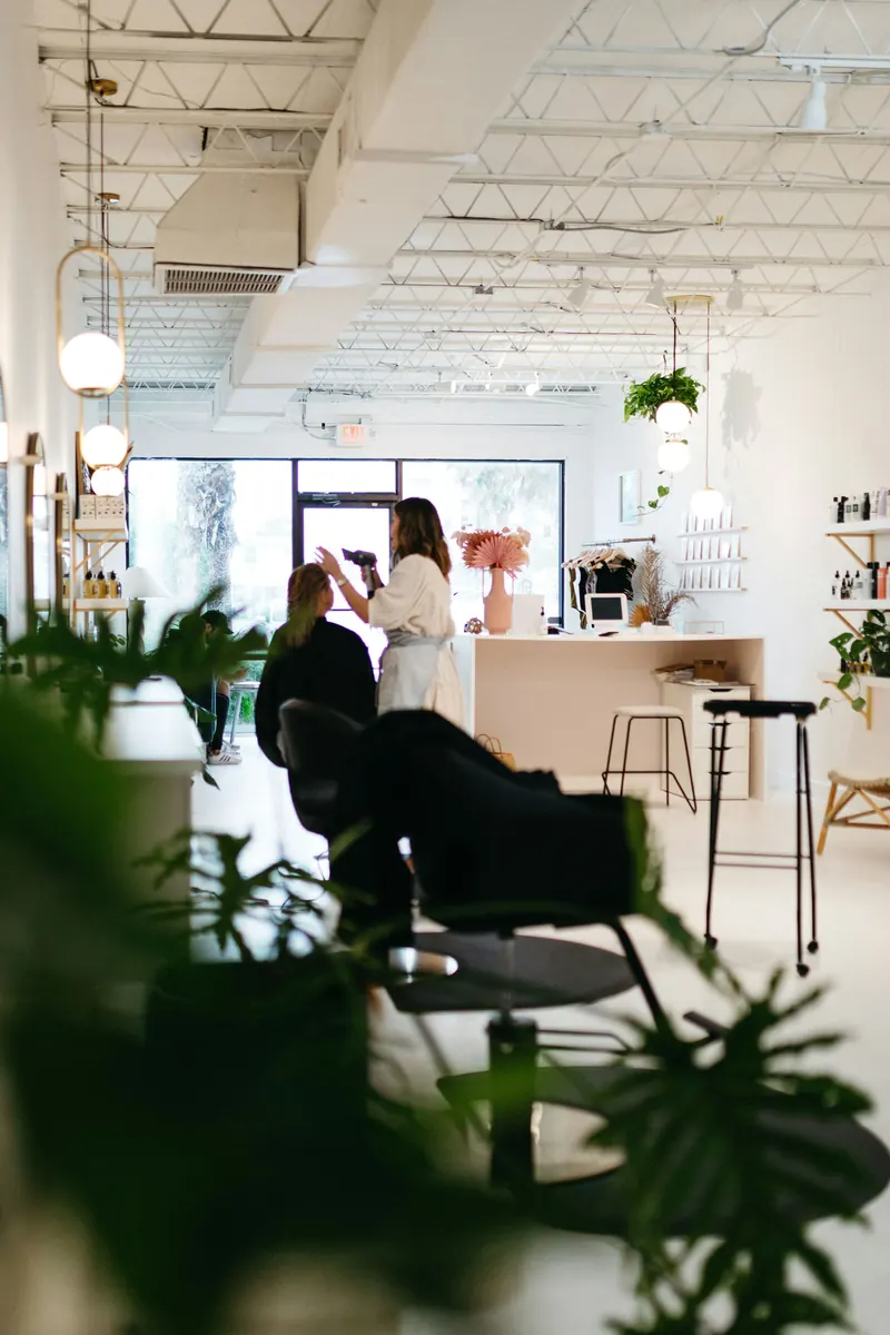 Svetel salon z rastlinami